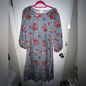 Zadie B’s Floral Blue Bubble Dress